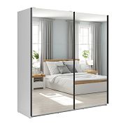 TETRIX šatní skříň SZF/183/2M, bílý lesk