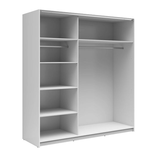 TETRIX šatní skříň SZF/183/2M, bílý lesk