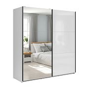 TETRIX šatní skříň SZF/183/M, bílý lesk