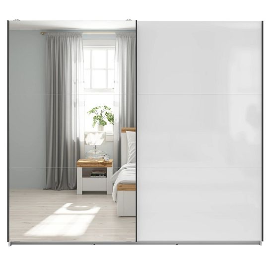 TETRIX šatní skříň SZF/220/M, bílý lesk