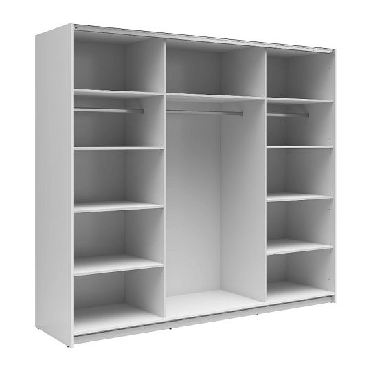 TETRIX šatní skříň SZF/220/M, bílý lesk