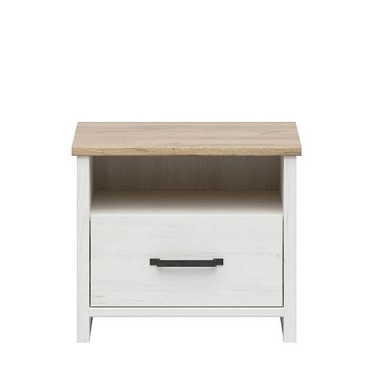 LOKSA noční stolek KOM1S, borovice bílá anderson