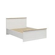 LOKSA postel 160 cm, bez roštu a matrace, borovice bílá anderson