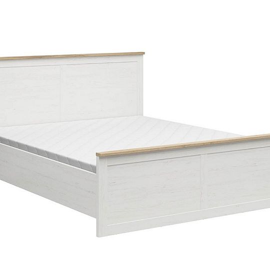 LOKSA postel 180 cm, borovice bílá anderson