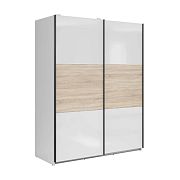 TETRIX šatní skříň SZF/153, bílý lesk/dub sonoma