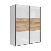 TETRIX šatní skříň SZF/153, bílý lesk/dub wotan