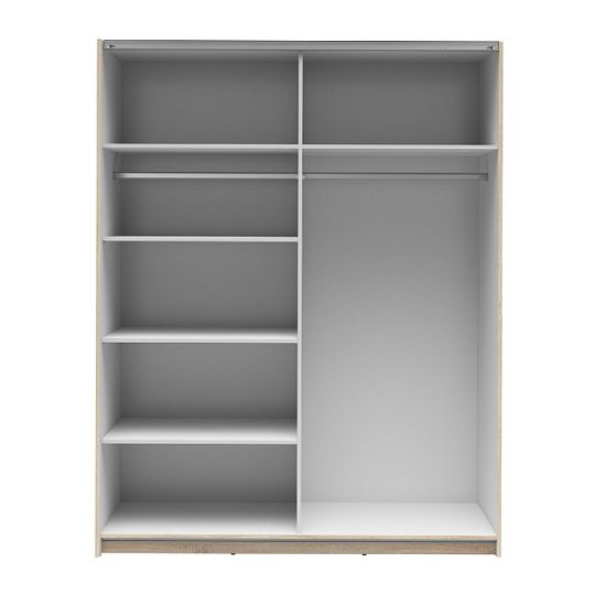 TETRIX šatní skříň SZF/153, dub sonoma/bílý lesk