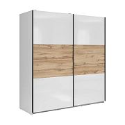 TETRIX šatní skříň SZF/183, bílý lesk/dub wotan