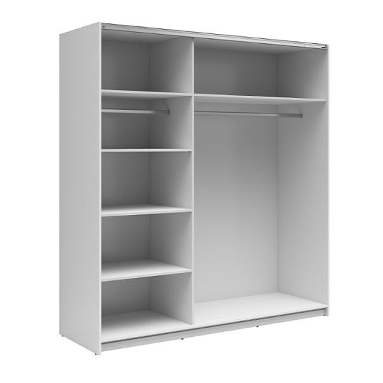 TETRIX šatní skříň SZF/183, bílý lesk/dub wotan