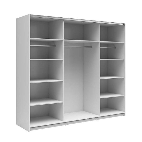 TETRIX šatní skříň SZF/220, bílý lesk/dub wotan