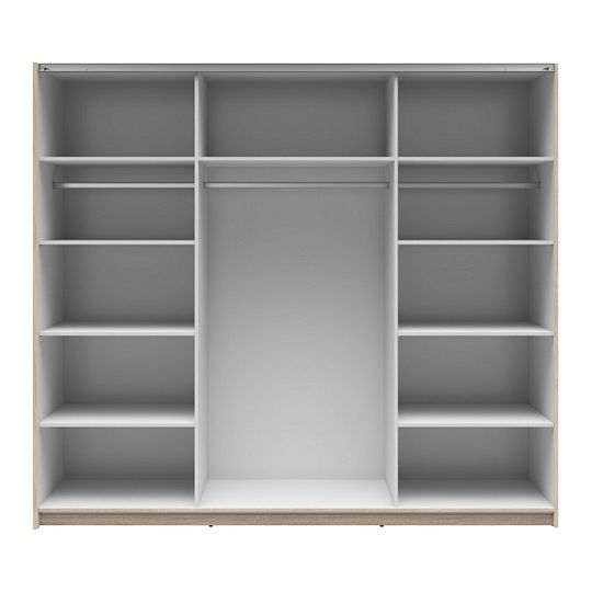 TETRIX šatní skříň SZF/220, dub sonoma/bílý lesk