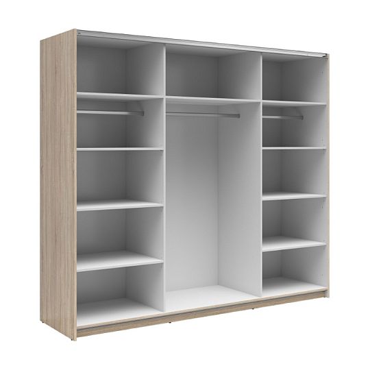 TETRIX šatní skříň SZF/220, dub sonoma/bílý lesk