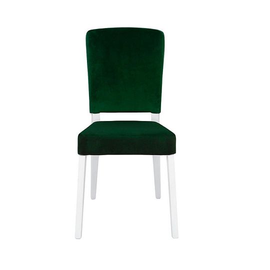 Jídelní židle, ALAMEDA, bílá teplá/zelená