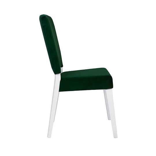 Jídelní židle, ALAMEDA, bílá teplá/zelená
