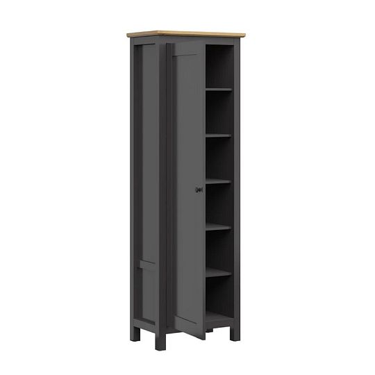 HESEN policová skříň REG1D/20/7, grafit/dub artisan