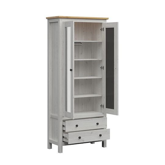 HESEN šatní skříň REG2L2S/20/9, modřín sibiu světlý/borovice larico