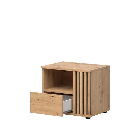 VABRES noční stolek KOM1S/P, pravá, dub artisan/černá