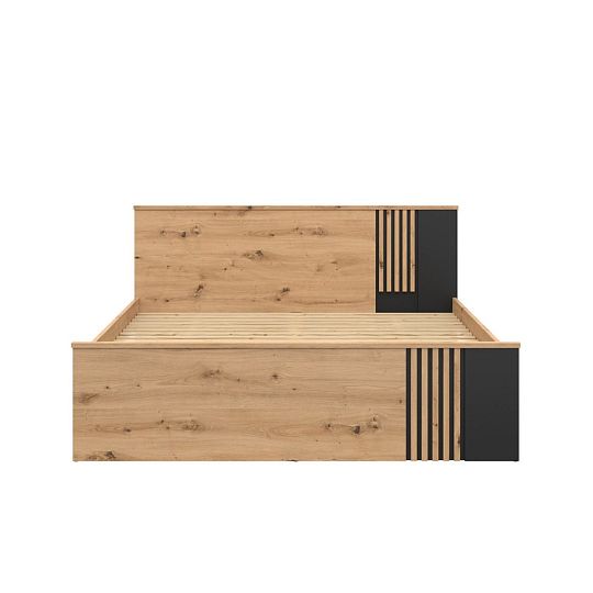 VABRES postel 160 cm, korpus, dub artisan/černá