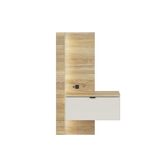 GLAMOUR noční stolek KOM1S/P + LED, pravá, kašmír/dub mauvella