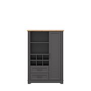 TOLMIN regál REG1D2S, grafit/dub artisan