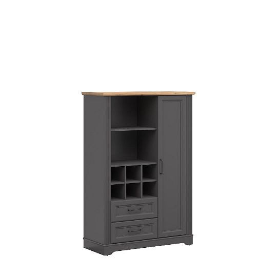 TOLMIN regál REG1D2S, grafit/dub artisan