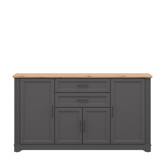 TOLMIN komoda KOM4D2S, grafit/dub artisan