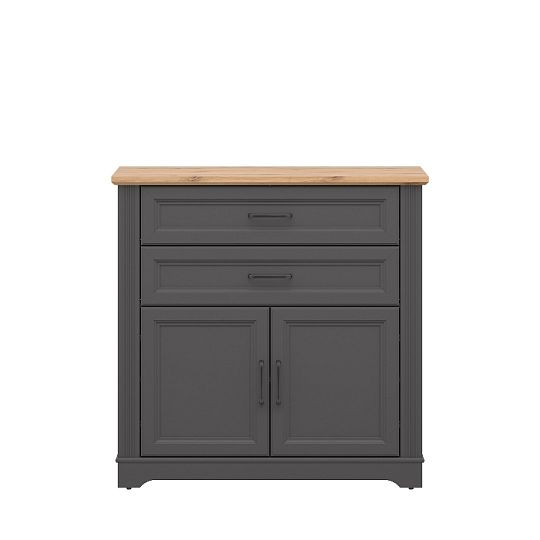 TOLMIN komoda KOM2D2S/B, grafit/dub artisan