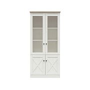 FRIJA vitrína REG2W2D, borovice bílá andersen/dub artisan