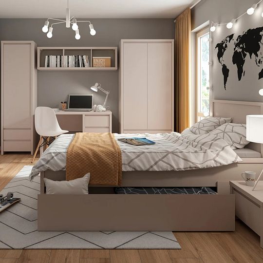 KASPIAN šatní skříň SZF2D2S, kašmír