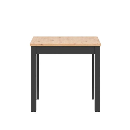 MAREN jídelní stůl 80/80, dub artisan/černá