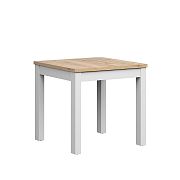 MAREN jídelní stůl 80/80, dub wotan/bílá