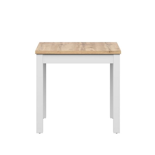 MAREN jídelní stůl 80/80, dub wotan/bílá