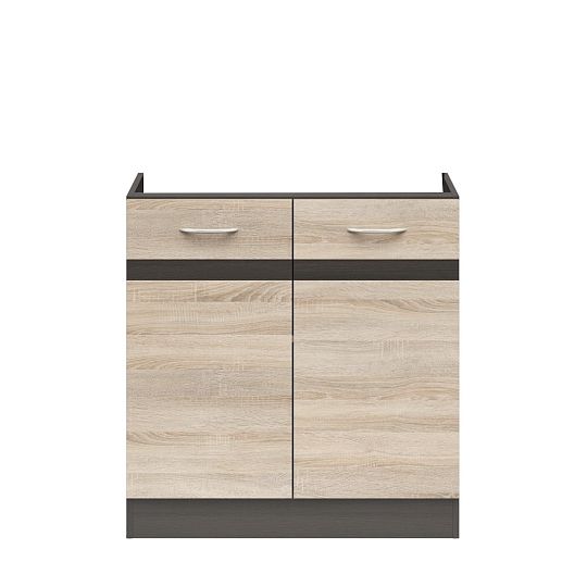 JUNONA skříňka dřezová 80 cm, Wenge/Dub Sonoma