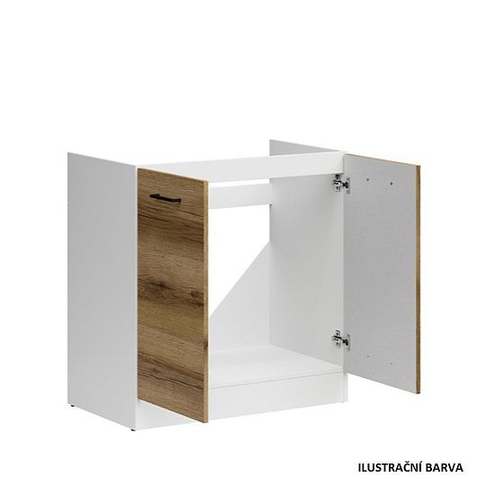 JUNONA skříňka dřezová 80 cm, Wenge/Dub Sonoma