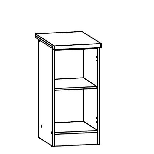 Junona Line Skříňka D1D/40/82-P, Bílá/Šedý wolfram