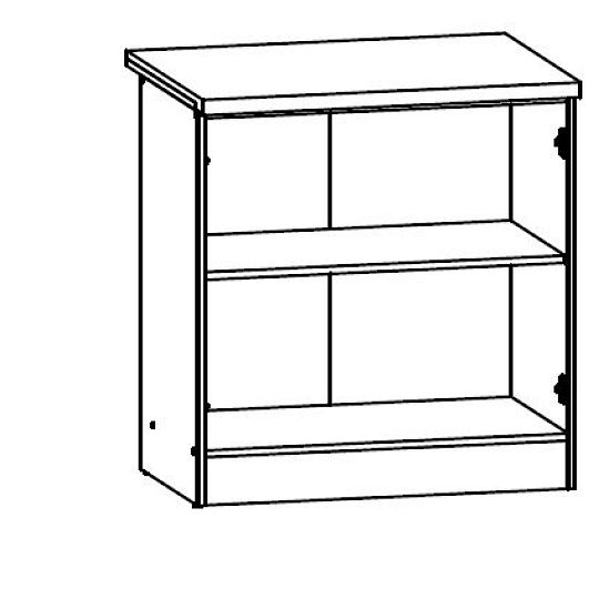 Junona Line Skříňka D2D/80/82, Bílá/Šedý wolfram