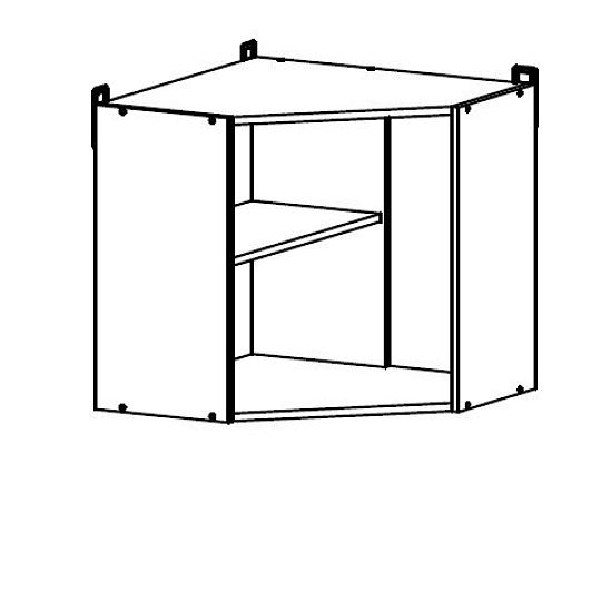 Junona Line Skříňka rohová GNWU/57-LP, Bílá/Bílý lesk