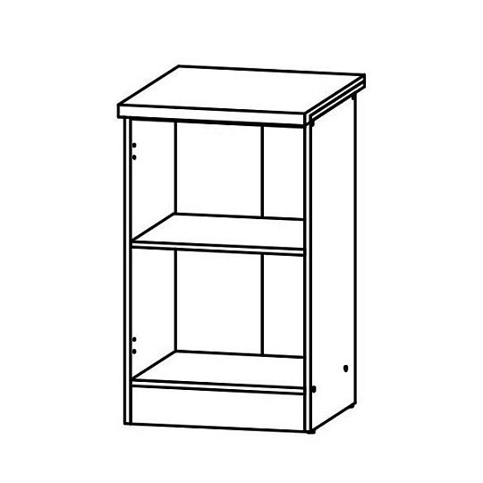 JUNONA skříňka D1D/50/82 L, bílá/bílý lesk