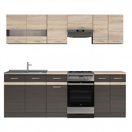 Kuchyň Junona Modul 230, wenge/dub sonoma/wenge