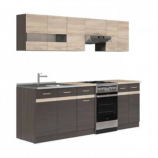 Kuchyň Junona Modul 230, wenge/dub sonoma/wenge