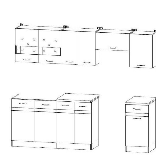 Kuchyň Junona Modul 230, wenge/dub sonoma/wenge