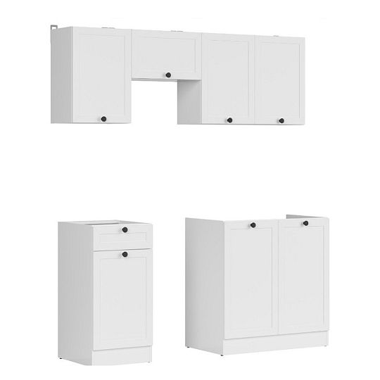 Kuchyň JUNONA RAMKA 170 cm, bez pracovní desky, bílá