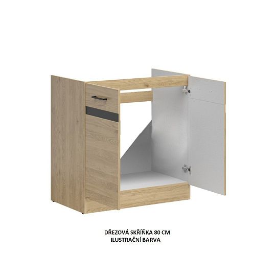 Kuchyň JUNONA RAMKA 230 cm, bez pracovní desky, bílá