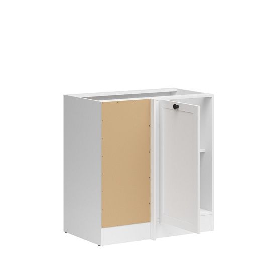 JUNONA RAMKA rohová skříňka 100 cm, levá, bílá