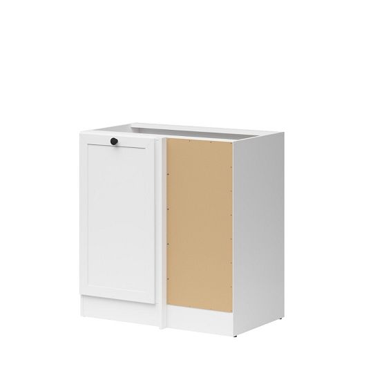 JUNONA RAMKA rohová skříňka 100 cm, pravá, bílá