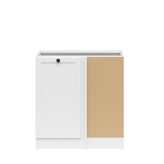 JUNONA RAMKA rohová skříňka 100 cm, pravá, bílá