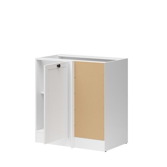 JUNONA RAMKA rohová skříňka 100 cm, pravá, bílá
