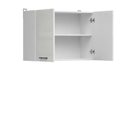 Junona Tafla skříňka 80 cm, bílá/bílá křída lesk