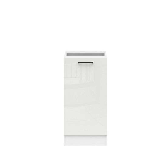 JUNONA TAFLA skříňka 50 cm, levá, bílá/bílá křída lesk