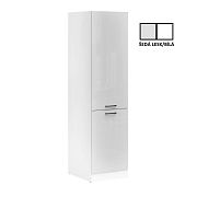 JUNONA TAFLA potravinová skříňka 50 cm, pravá, šedý lesk/bílá